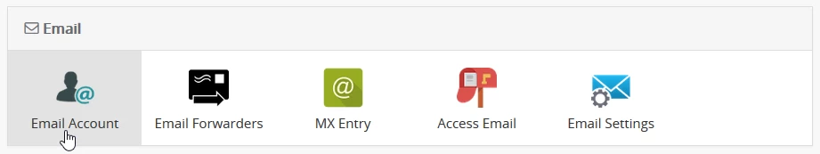 Email account din panoul Webuzo