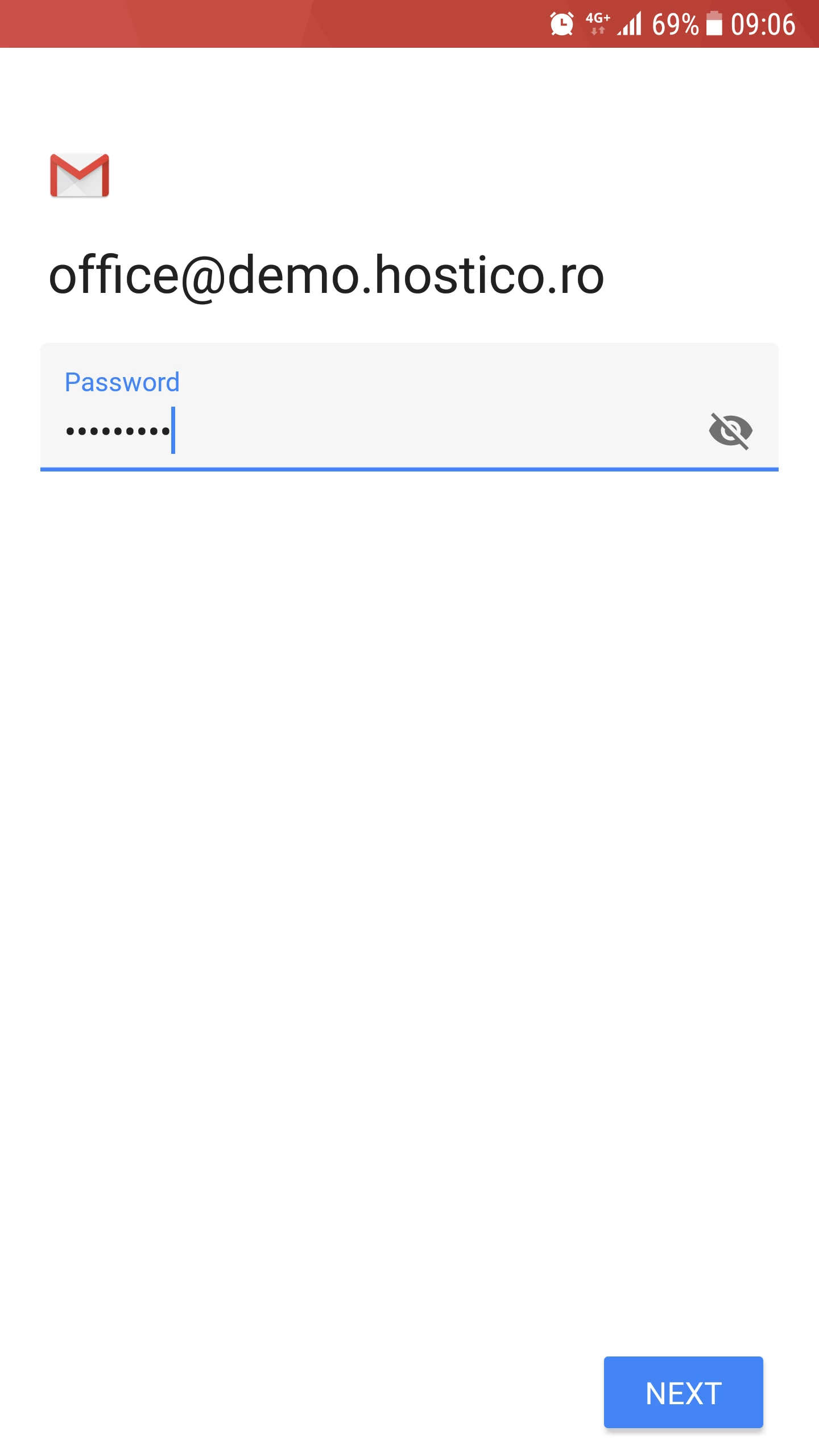 Setare parola la e-mail