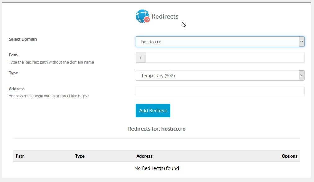 Completare redirects domeniu webuzo